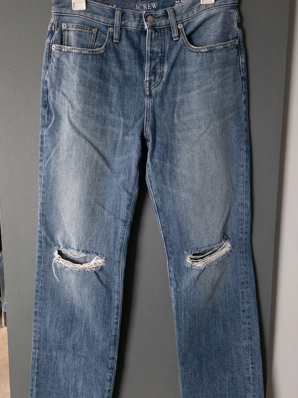 J. Crew Women's Blue Slouchy Distressed Jeans
